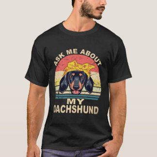 T-shirt 16 Demandez-moi des nouvelles de mon dachshund vin
