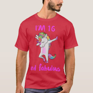 T-shirt 16 et fabuleux doux siteen filles licorn dab dan