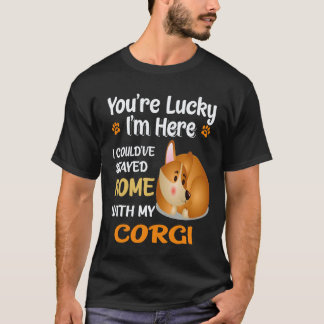 T-shirt 16 J'aurais pu rester à la maison avec Corgi