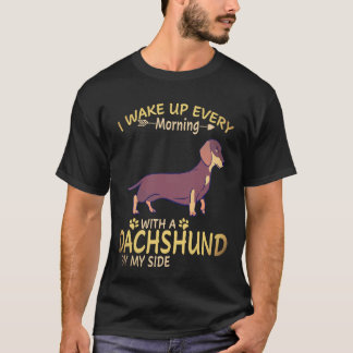 T-shirt 16 Je me réveille chaque matin avec un dachshund à