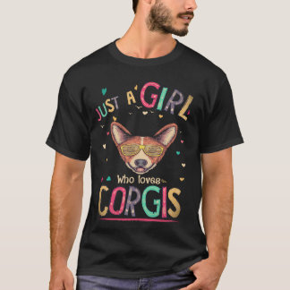 T-shirt 16 Juste Une Fille Qui Aime Corgi
