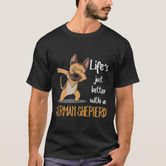 T-shirt 16 La vie est juste meilleure avec un berger allem