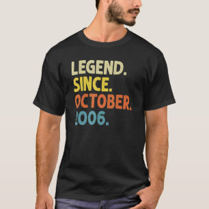 T-shirt 16 Years Old Legend Since October 2006 16th Birth