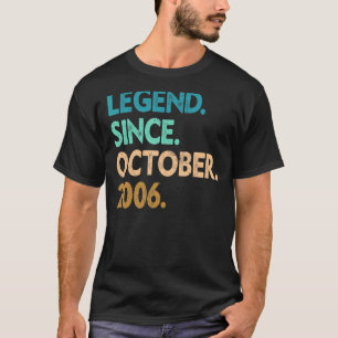 T-shirt 16 Years Old Legend Since October 2006 16th Birth