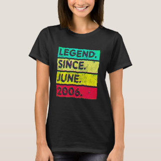 T-shirt 16 Years Old Vintage Legend Since June 2006 16th B