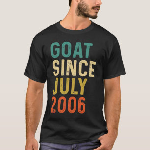 T-shirt 16e anniversaire 16 ans GOAT depuis juillet 2006