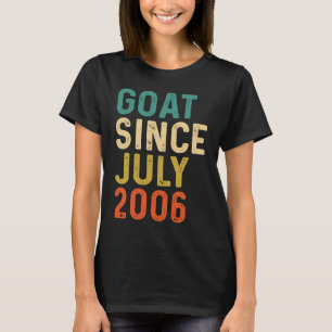 T-shirt 16e anniversaire 16 ans GOAT depuis juillet 2006