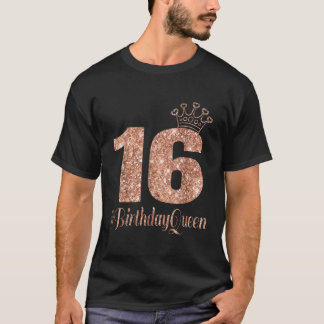 T-shirt 16e anniversaire Cadeau Ado Sweet sixteen 16 Rose 