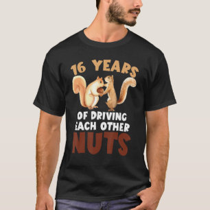 T-shirt 16e anniversaire de Mariage 16 ans de conduite cha