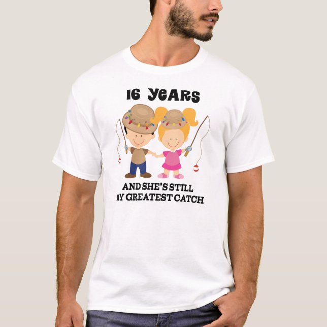 T-shirt 16e anniversaire de Mariage Cadeau pour lui (Devant)