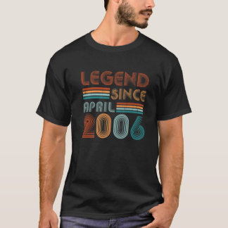 T-shirt 16E Anniversaire Pour 16 Ans Légende Depuis Le 2 A