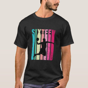 T-shirt 16E Anniversaire Rétro Amateurs De Basket-Ball 16 