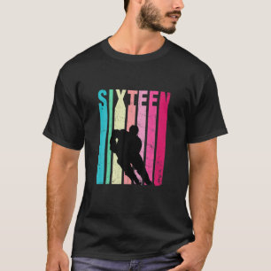 T-shirt 16E Anniversaire Rétro Amateurs De Hockey 16 Ans B