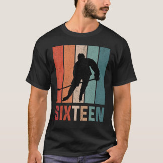T-shirt 16e anniversaire Retro Hockey sur glace 16 ans