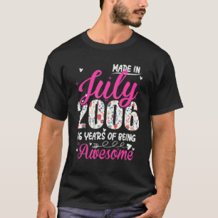T-shirt 16e anniversaire stupéfiant depuis Juillet 2006 Fl