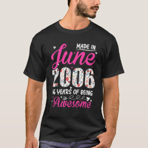 T-shirt 16e anniversaire stupéfiant depuis juin 2006 Flora