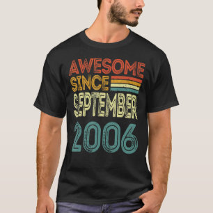 T-shirt 16e anniversaire stupéfiant depuis septembre 2006 