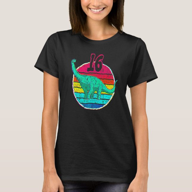 T-shirt 16th Birthday I Brachiosaurus Diplodocus I Family  (Devant)
