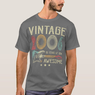 T-shirt 16th Birthday Womens Mens Vintage Awesome 2006 Gui