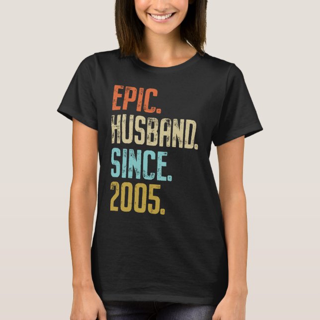 T-shirt 16th Wedding Anniversary For Him Epic Husband Sinc (Devant)