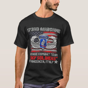 T-shirt 173e brigade aéroportée Équipe de combat Drapeau a