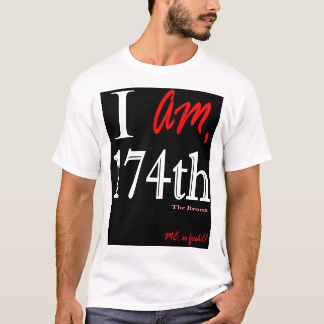 T-shirt 174th Le Bronx - noir et blanc (Devant)