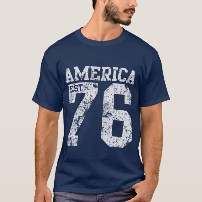 T-shirt 1776 d'est de l'Amérique (Devant)