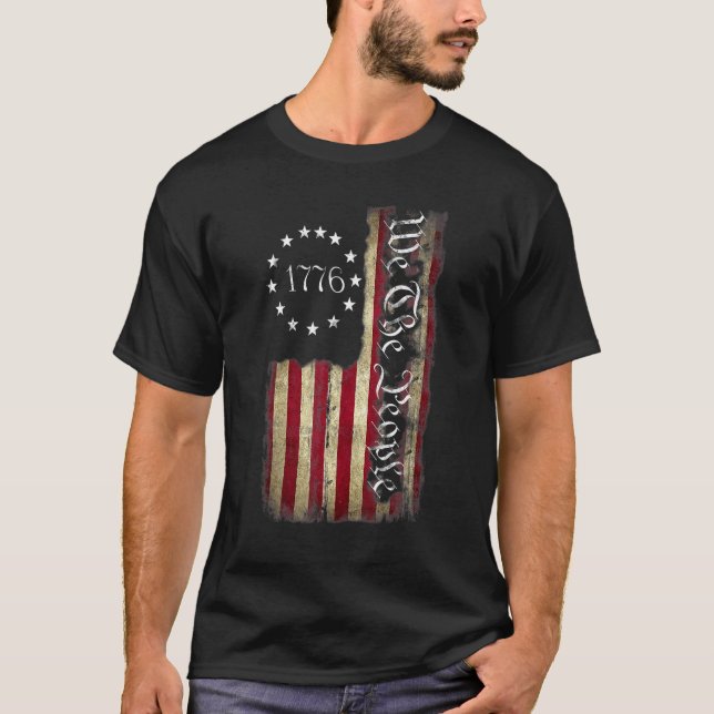 T-shirt 1776 Nous Le Peuple Constitution Patriotique Améri (Devant)