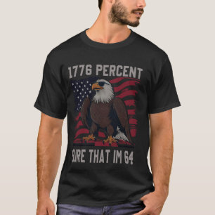 T-shirt 1776 pour cent sûr que le drapeau im 64 usa juille