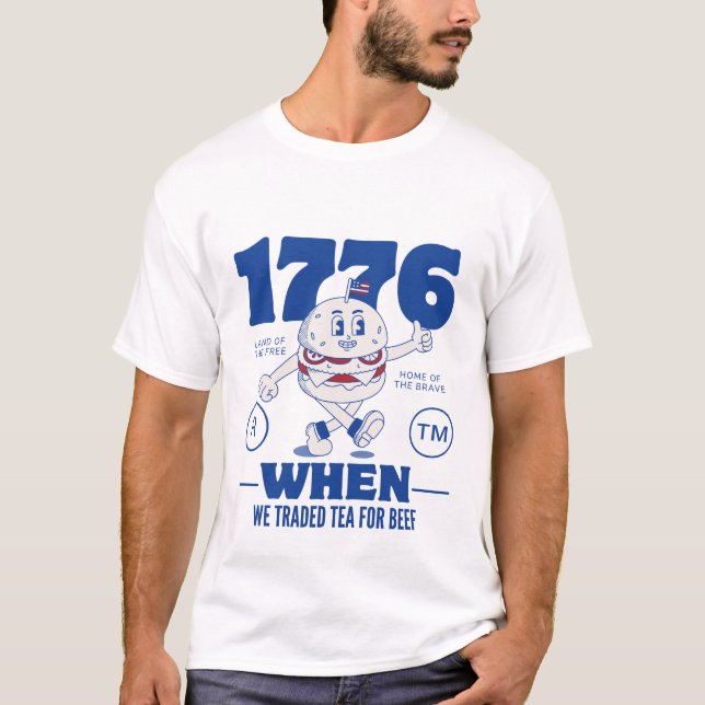 T-shirt 1776 : Quand nous avons échangé du thé pour du boe (Devant)