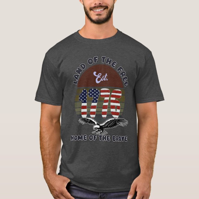 T-shirt 1776 USA Patriotic Shirt  (Devant)