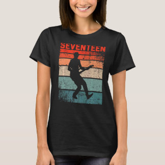 T-shirt 17 Ans 17e Anniversaire Guitare Guitare Joueur Gui
