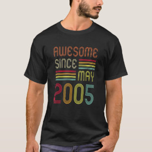 T-shirt 17 Ans Awesome depuis mai 2005 50e Anniversaire