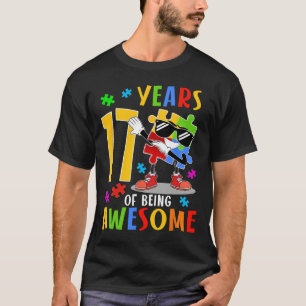 T-shirt 17 Ans d'anniversaire génial Dabbing Autisme