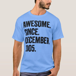 T-shirt 17 Ans Décembre 2005 17e Anniversaire2