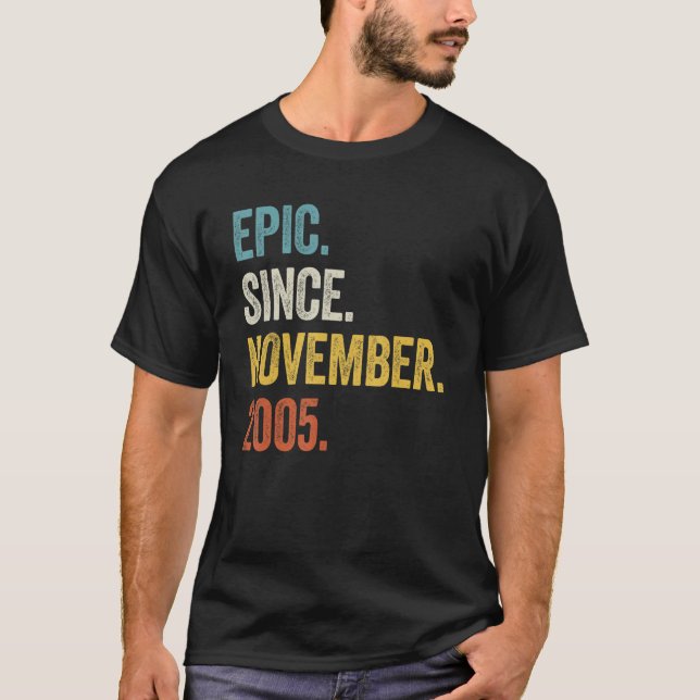 T-shirt 17 Ans Epic depuis novembre 2005 17 Ans (Devant)