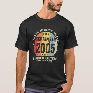 T-shirt 17 Ans Septembre 2005 17e Anniversaire 1