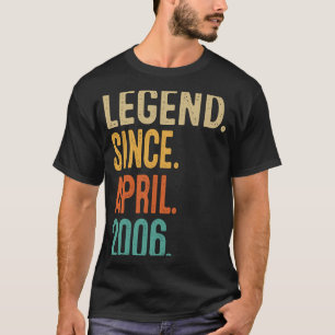 T-shirt 17 ans Vintage avril 2006 17e anniversaire