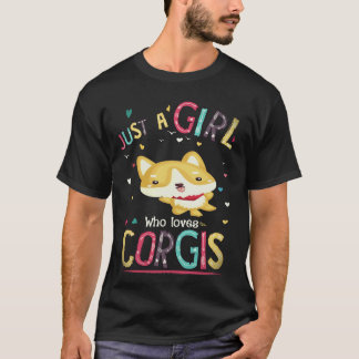 T-shirt 17 Juste Une Fille Qui Aime Corgi
