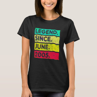 T-shirt 17 Years Old Vintage Legend Since June 2005 17th B