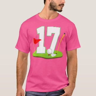 T-shirt 17E Anniversaire Golf Joueur 17 Anniversaire Pa