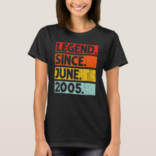 T-shirt 17e anniversaire Légende depuis juin 2005 17 ans