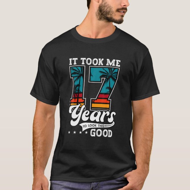 T-shirt 17E Anniversaire Pour Garçons Filles Cadeau 17 Ans (Devant)