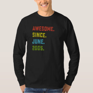 T-shirt 17e anniversaire stupéfiant depuis juin 2005 17 an