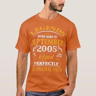 T-shirt 17e Anniversaire Tee Legends Né En Septembre 2005 