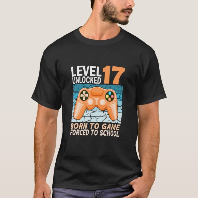 T-shirt 17ème anniversaire de jeu forcé à l'école (Devant)
