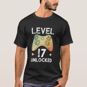 T-shirt 17ème Niveau 17 de chemise de Gamer de garçon