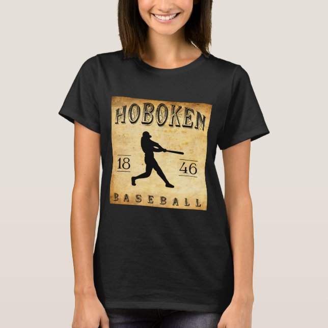 T-shirt 1846 Hoboken New Jersey Baseball  (Devant)