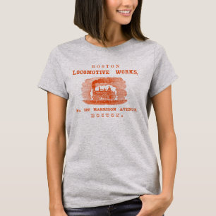 T-shirt 1852 Boston Locomotive Works, orange