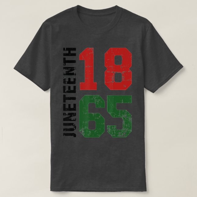 T-shirt 1865, 1865, fête de l'histoire de l'Amérique noire (Design devant)
